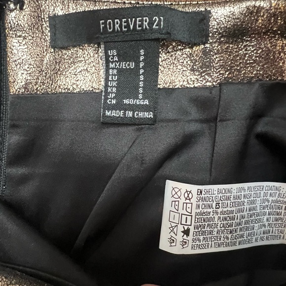 Upcycled Forever 21 skirt more fabulous w/ the hand stitched “gay” in rose gold - Picture 5 of 5